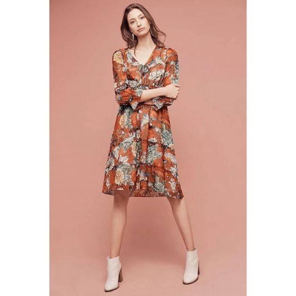 HEMANT & NANDITA Zeri Floral Peasant Dress - Picture 4 of 10